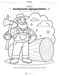 Amerikanische Lügengeschichten druckbare Arbeitsblatt Vorschau