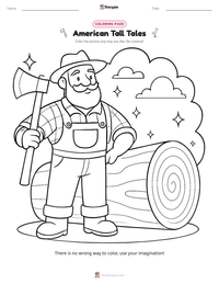 American Tall Tales printable worksheet preview