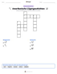 Amerikanische Lügengeschichten druckbare Arbeitsblatt Vorschau