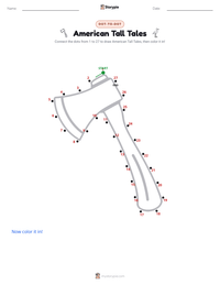 American Tall Tales printable worksheet preview