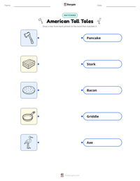 American Tall Tales printable worksheet preview