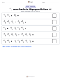 Amerikanische Lügengeschichten druckbare Arbeitsblatt Vorschau