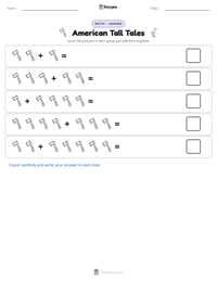 American Tall Tales printable worksheet preview
