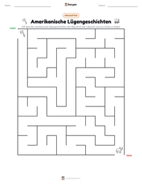 Amerikanische Lügengeschichten druckbare Arbeitsblatt Vorschau