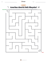 Amerikan Abartılı Halk Hikayeleri yazdırılabilir çalışma sayfası önizlemesi
