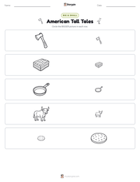 American Tall Tales printable worksheet preview