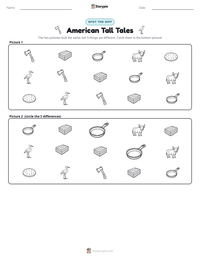 American Tall Tales printable worksheet preview