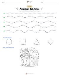 American Tall Tales printable worksheet preview