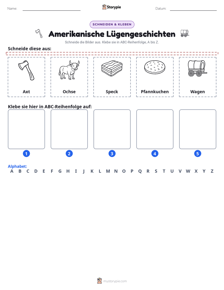 Schneiden & Einfügen Alphabet