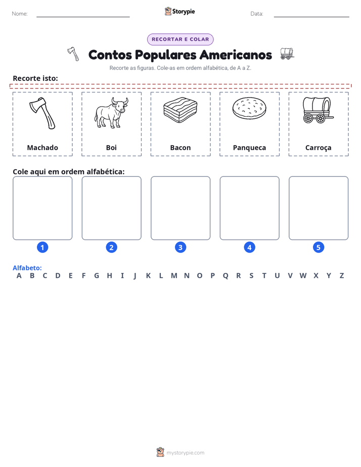 Recortar & Colar Alfabeto