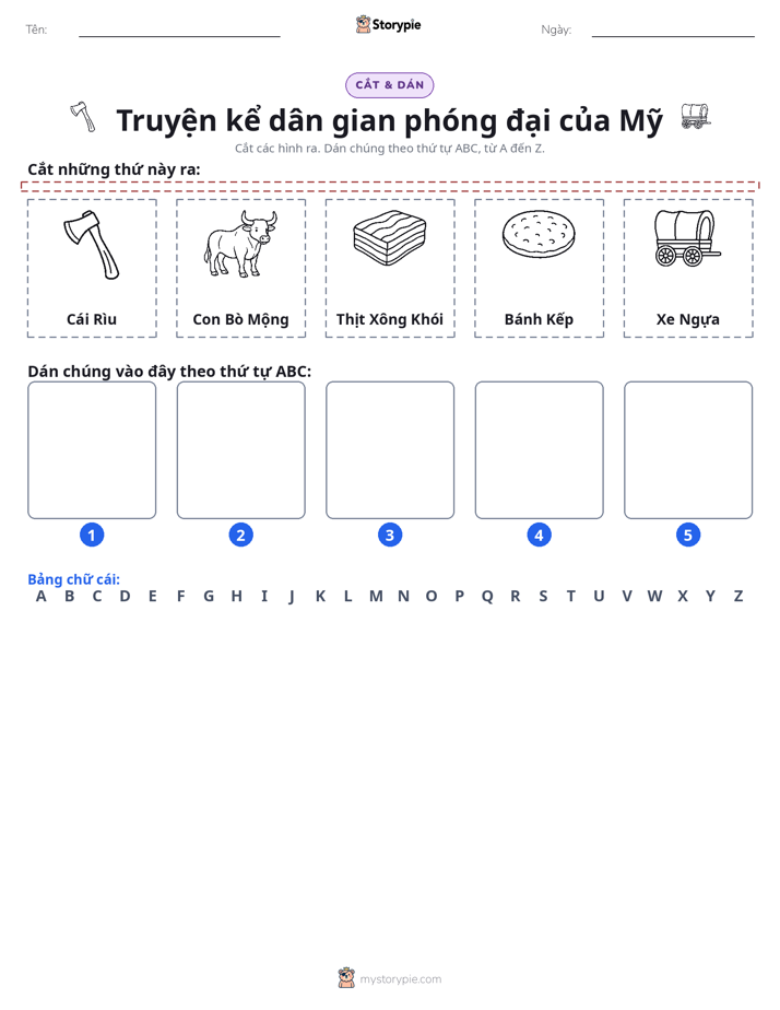 Cắt & Dán Chữ Cái