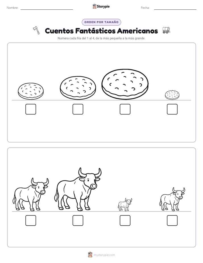 Orden de Tamaños