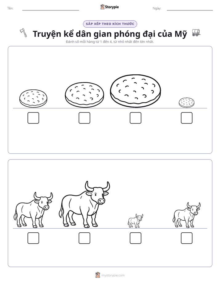 Thứ Tự Kích Thước