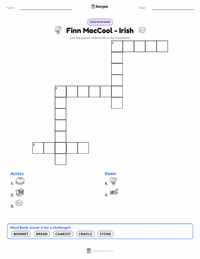 Finn MacCool - Irish printable worksheet preview