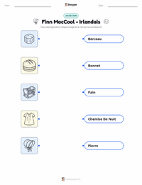 Feuille de travail imprimable Finn MacCool pour les enfants