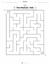 Finn MacCool - Irish printable worksheet preview