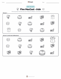 Finn MacCool - Irish printable worksheet preview