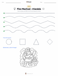 Aperçu de la feuille de travail imprimable Finn MacCool