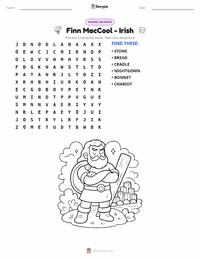 Finn MacCool - Irish printable worksheet preview