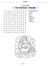 Prévia da folha de atividades imprimível Finn MacCool
