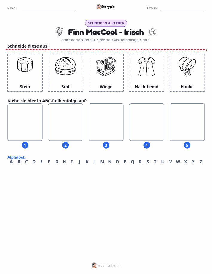 Schneiden & Einfügen Alphabet