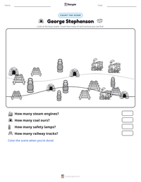 George Stephenson printable worksheet preview