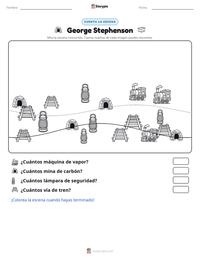 Vista previa de la hoja de trabajo imprimible de George Stephenson