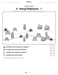 Aperçu de la feuille de travail imprimable George Stephenson