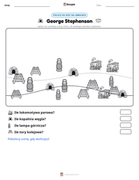 Podgląd drukowalnego arkusza ćwiczeń George Stephenson