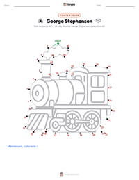 Aperçu de la feuille de travail imprimable George Stephenson