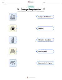 Aperçu de la feuille de travail imprimable George Stephenson