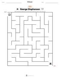 George Stephenson printable worksheet preview