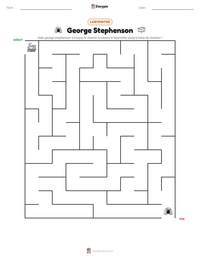 Aperçu de la feuille de travail imprimable George Stephenson