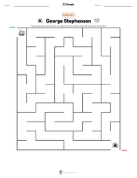 George Stephenson afdrukbare werkblad voorbeeld