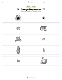 George Stephenson yazdırılabilir çalışma sayfası önizlemesi