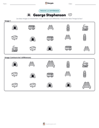 Aperçu de la feuille de travail imprimable George Stephenson