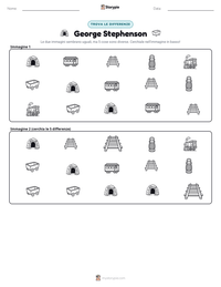 Anteprima della scheda stampabile di George Stephenson