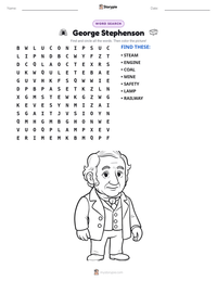 George Stephenson printable worksheet preview