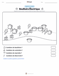 Aperçu de la feuille de travail imprimable Bouilloire Électrique