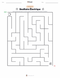 Aperçu de la feuille de travail imprimable Bouilloire Électrique