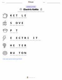 Electric Kettle printable worksheet preview
