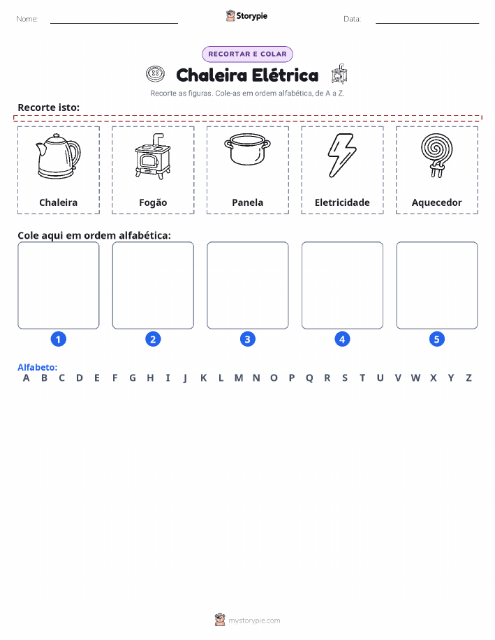 Recortar & Colar Alfabeto