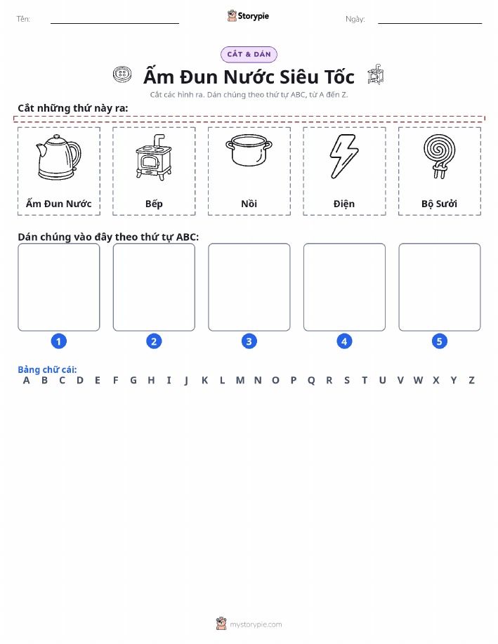 Cắt & Dán Chữ Cái