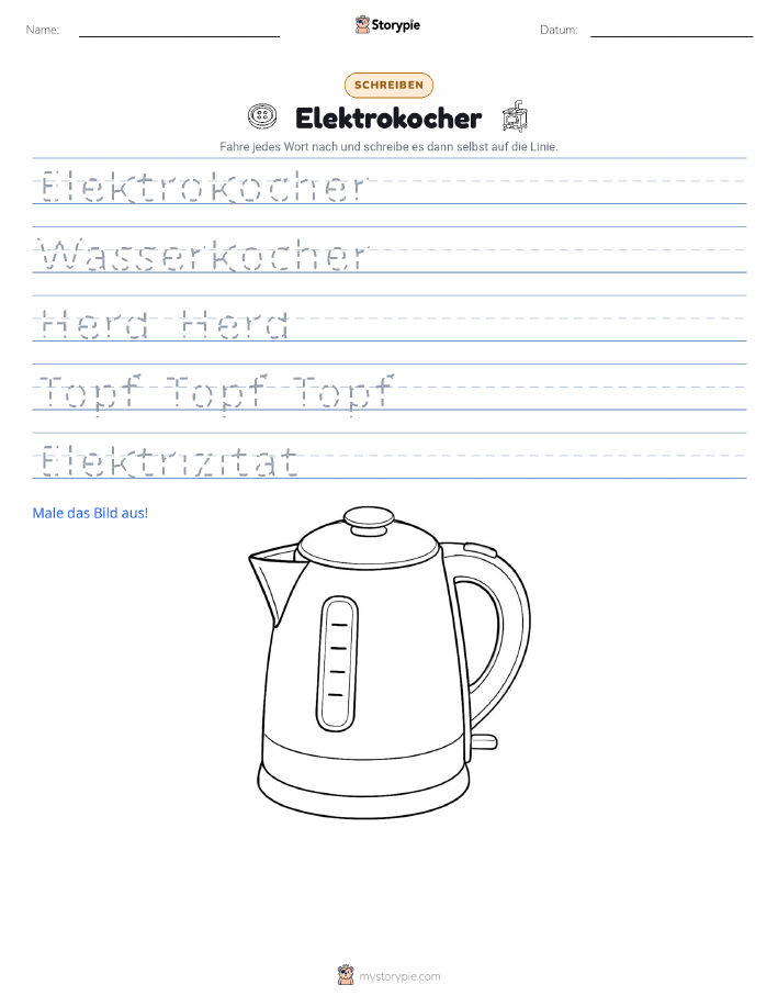 Schreibübung
