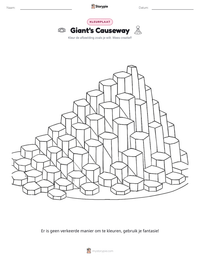 Giant's Causeway afdrukbare werkblad voorbeeld