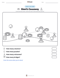Giant's Causeway printable worksheet preview