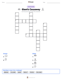 Giant's Causeway printable worksheet preview
