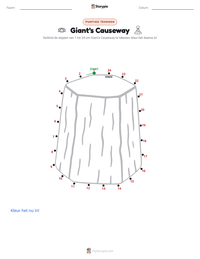 Giant's Causeway afdrukbare werkblad voorbeeld