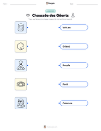 Aperçu de la feuille de travail imprimable Chaussée des Géants