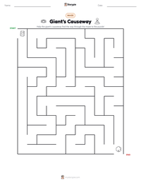 Giant's Causeway printable worksheet preview
